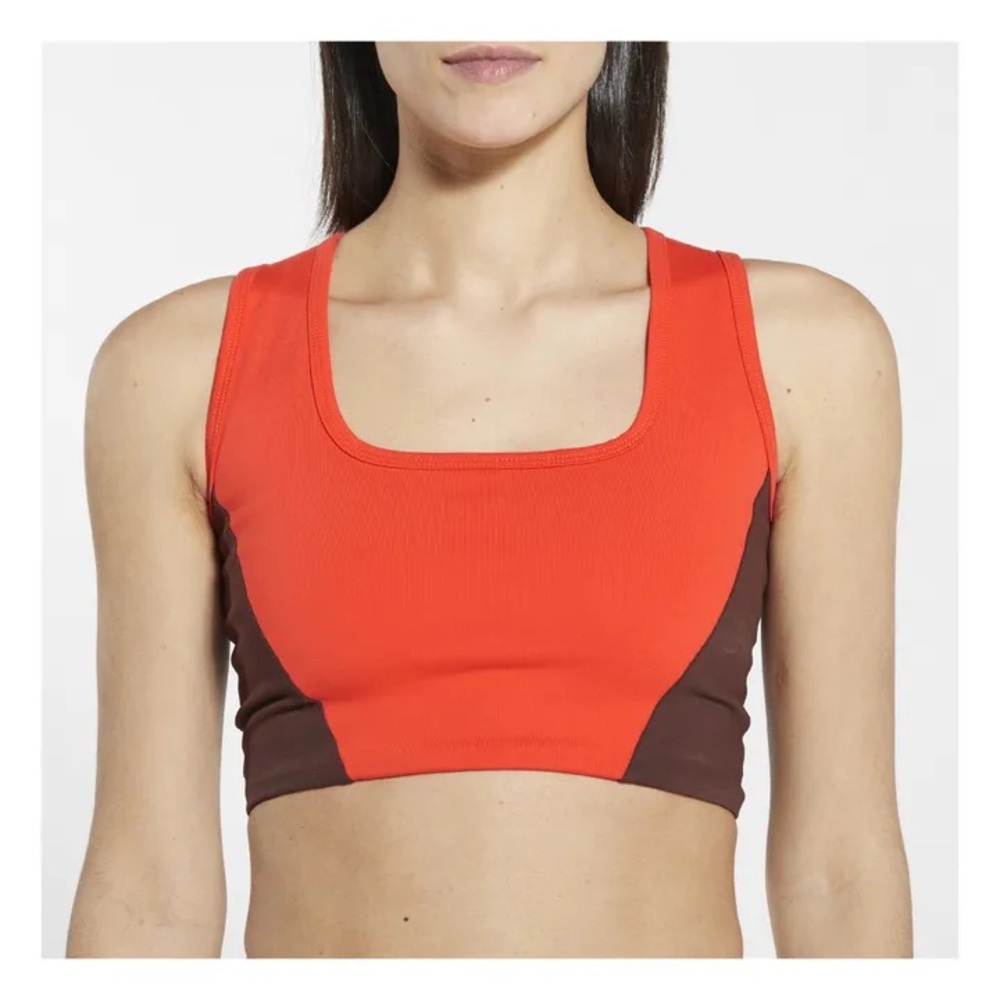 Live The Process Transcend Crop Top Red Brown Workout Sports Bra Size Small